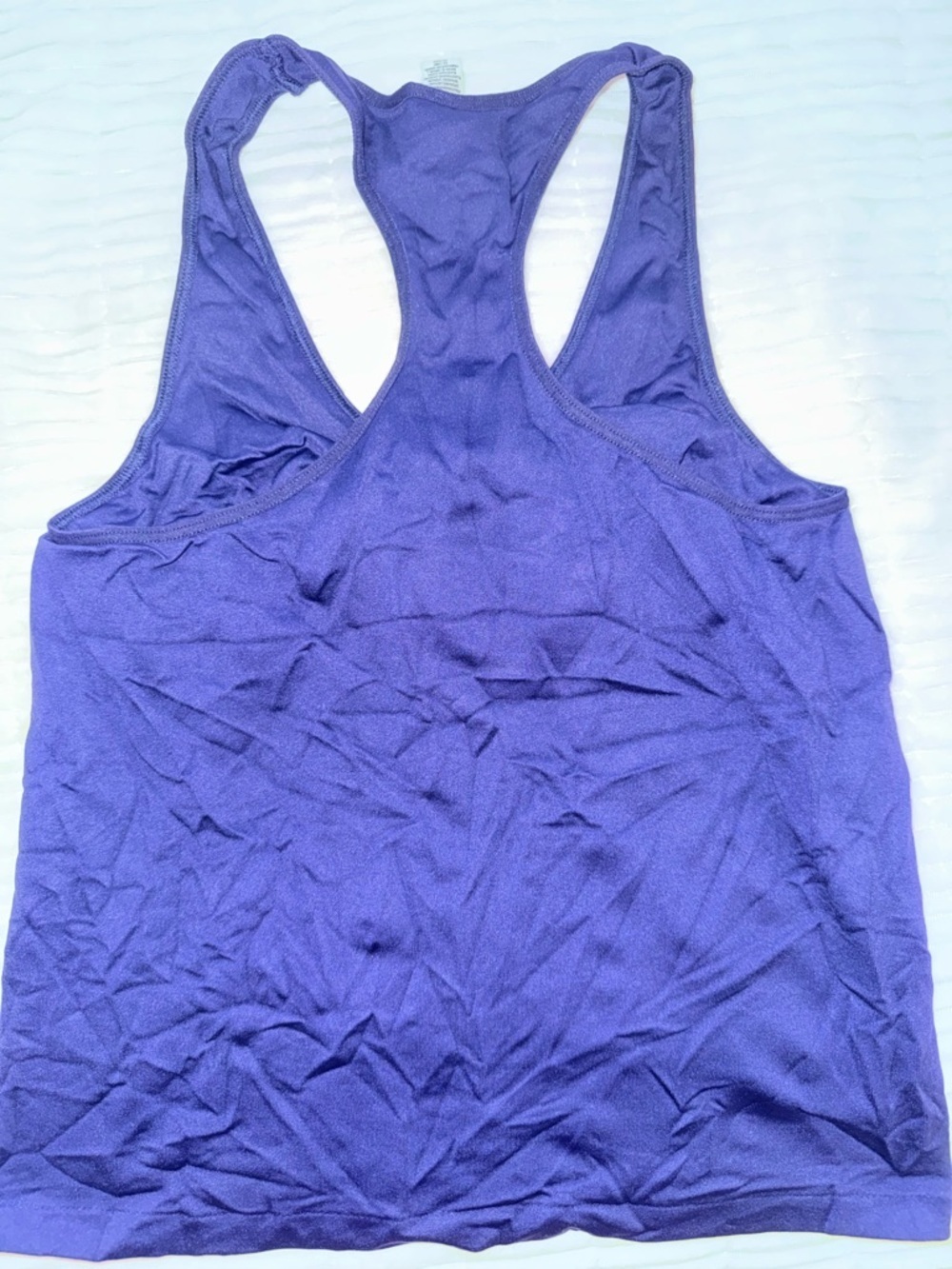 Navy Purple Racerback Tank Top Stretch Lightweight Workout Layering Medium - Picture 2 of 3